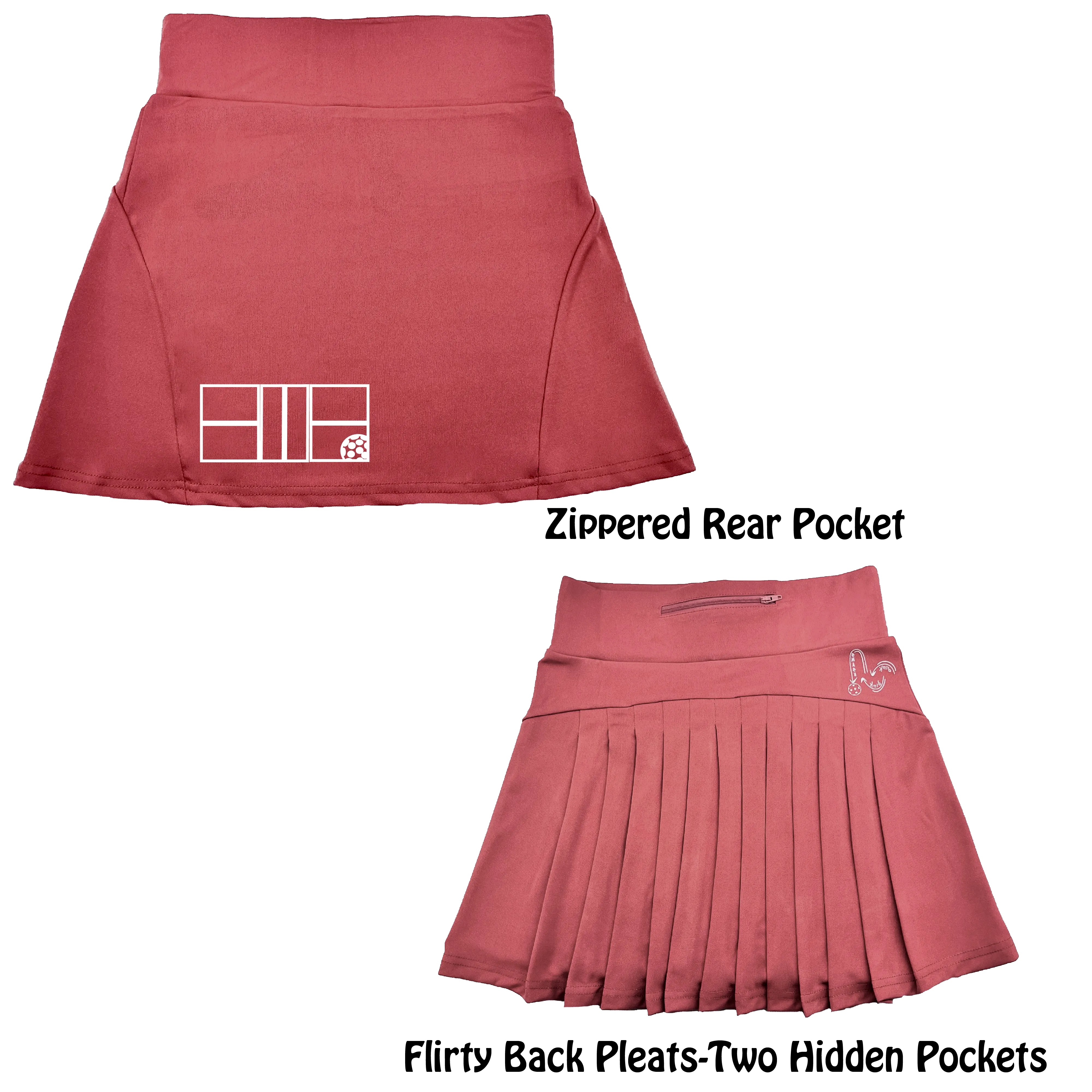 Pickleball Court (White) | Women's Flirty Pickleball Skort