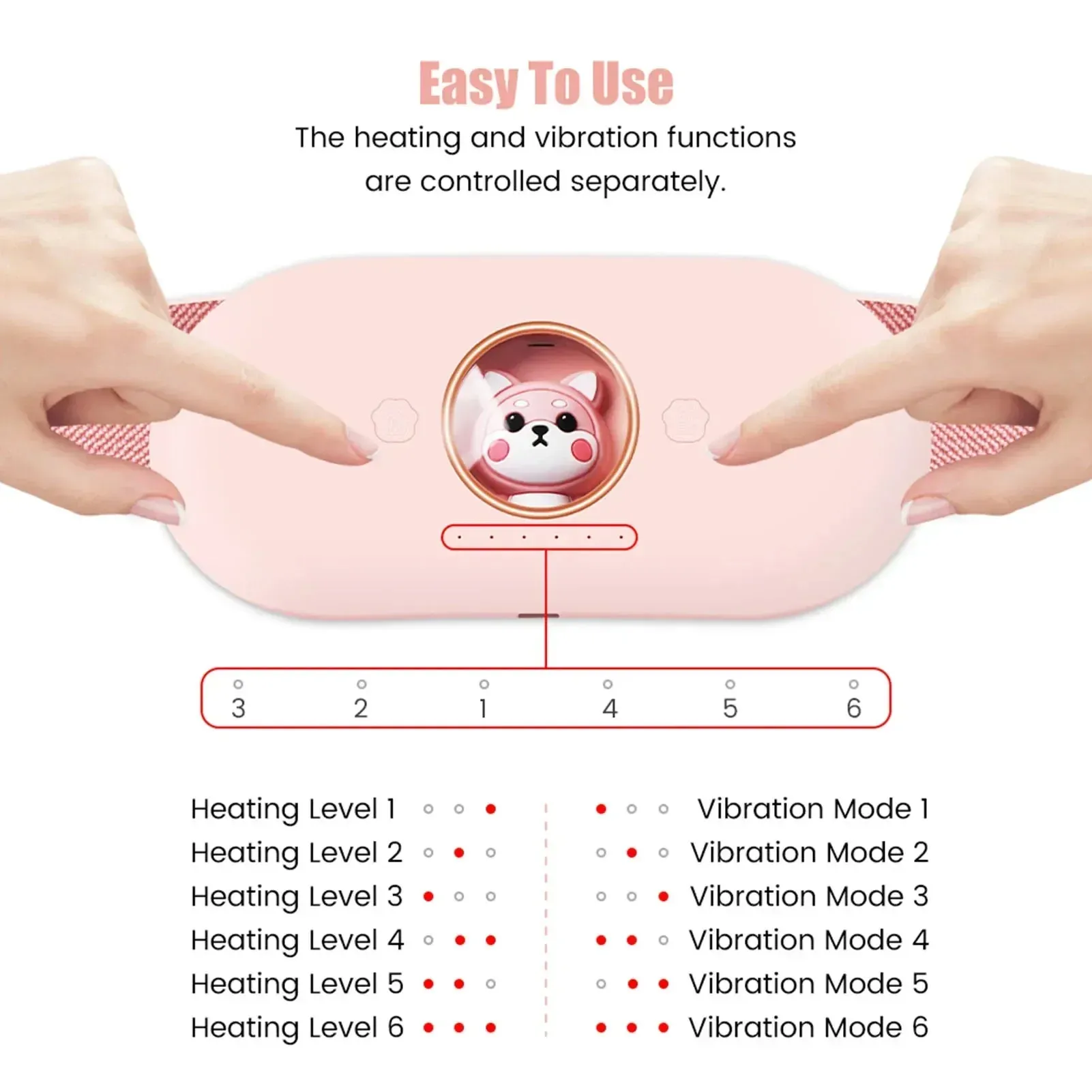 Portable Menstrual Heating Pad & Massager | 3-Second Fast Heating Belt for Period Pain Relief