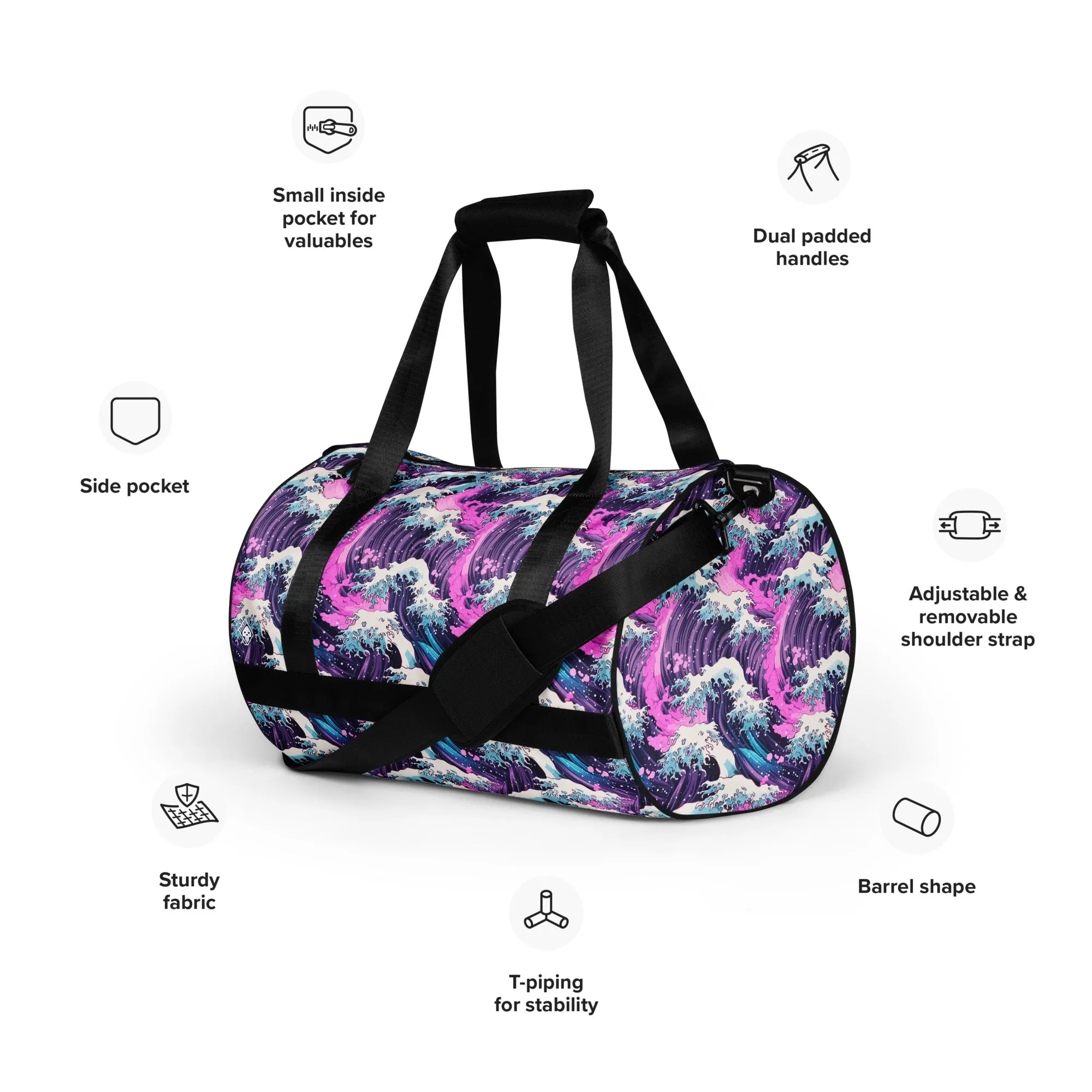 Purple Wave Gym Bag