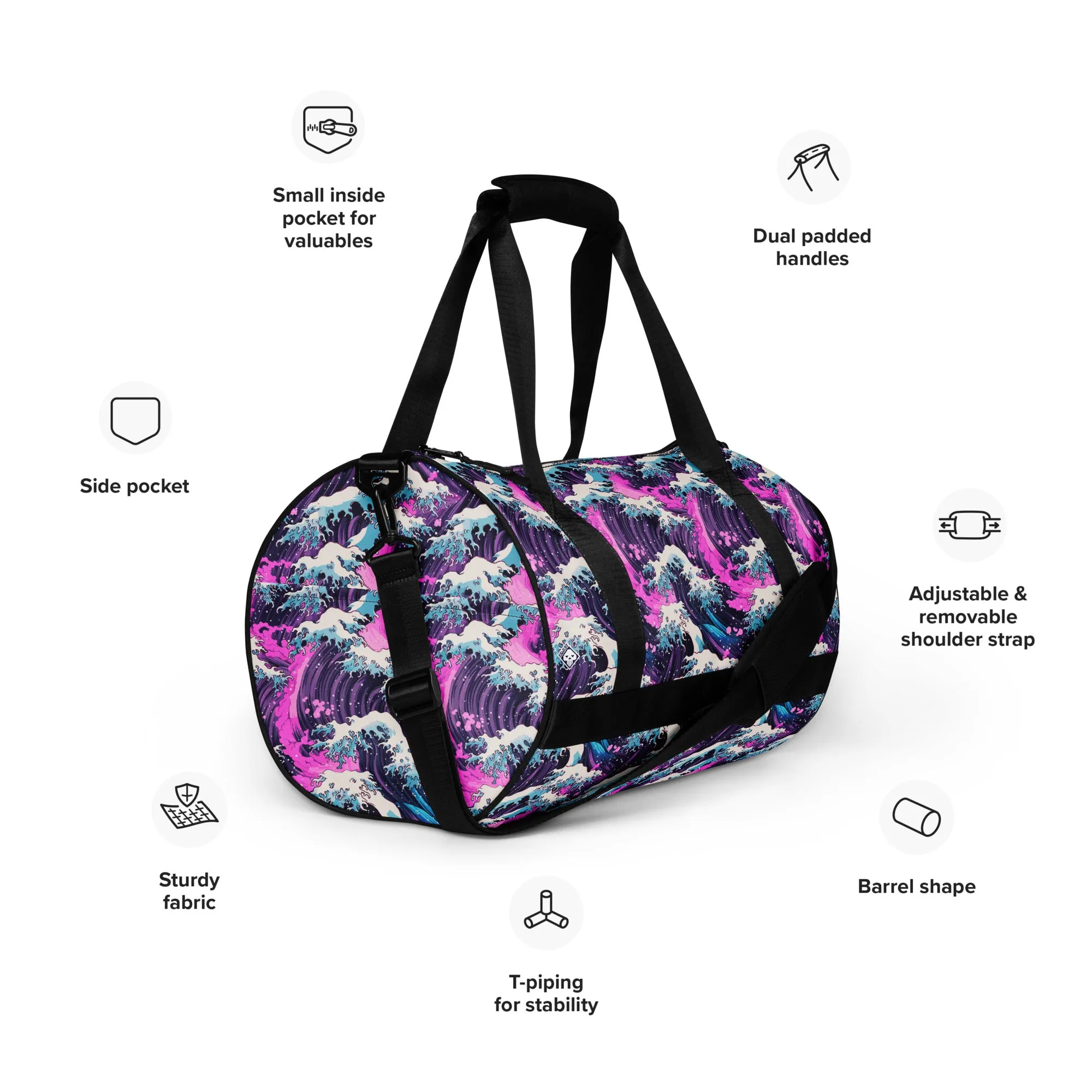 Purple Wave Gym Bag