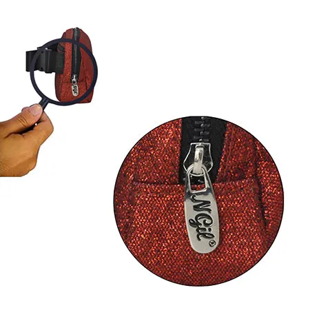 Red Glitter NGIL Belt Bag