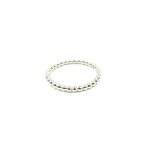 Resort Collection Sterling Small Round Stone Ring - Waterproof!