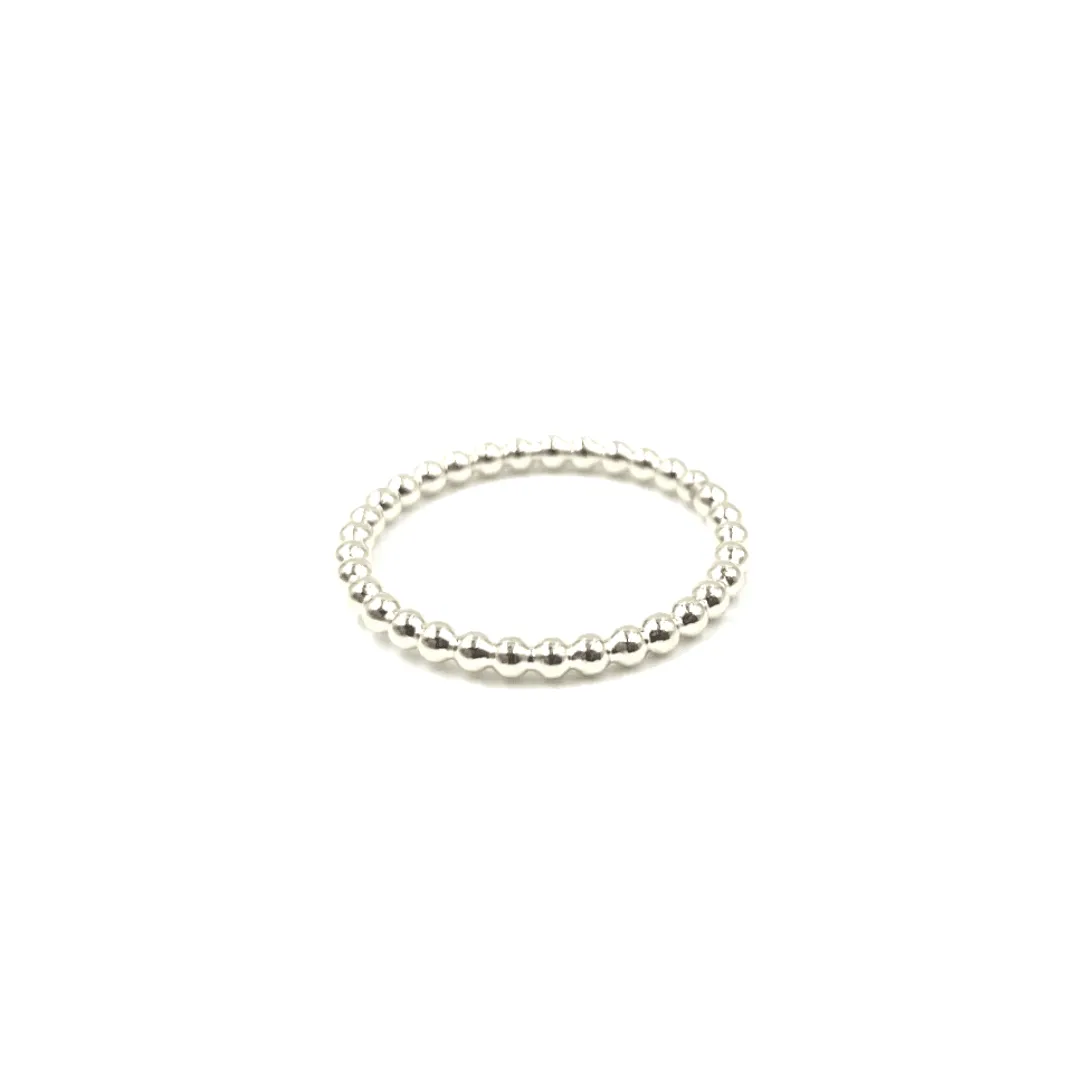 Resort Collection Sterling Small Round Stone Ring - Waterproof!