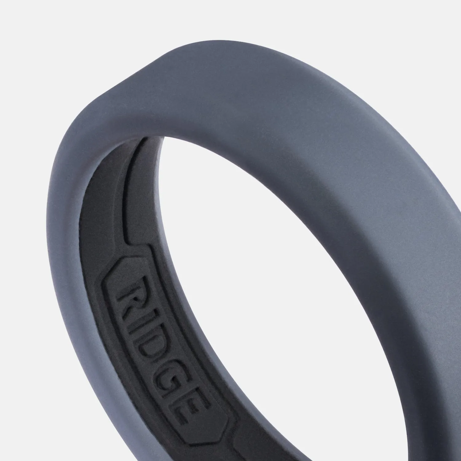 Ridge 6mm Silicone Ring Set - Gunmetal