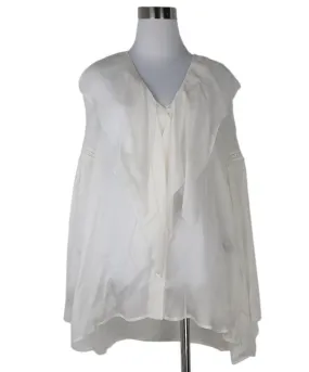 Roberto Cavalli Ivory Silk Blouse sz 10