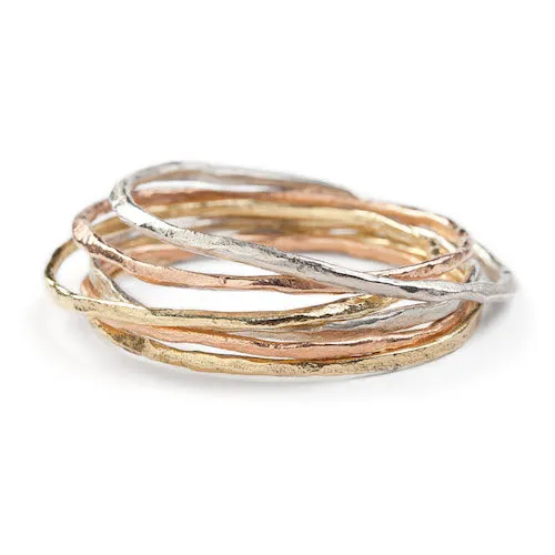 Rock Bangle 9ct Gold