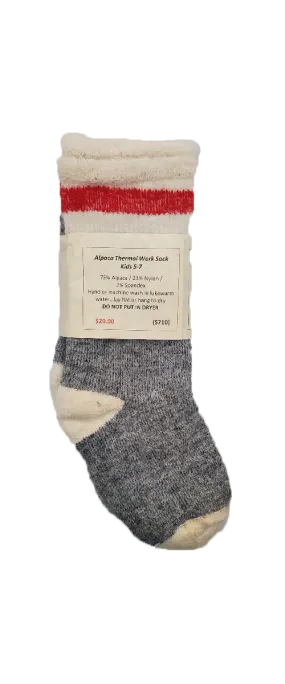 S710 Alpaca Thermal Traditional Sock Kids 5-7