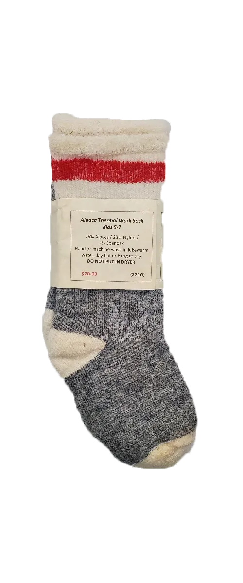 S710 Alpaca Thermal Traditional Sock Kids 5-7