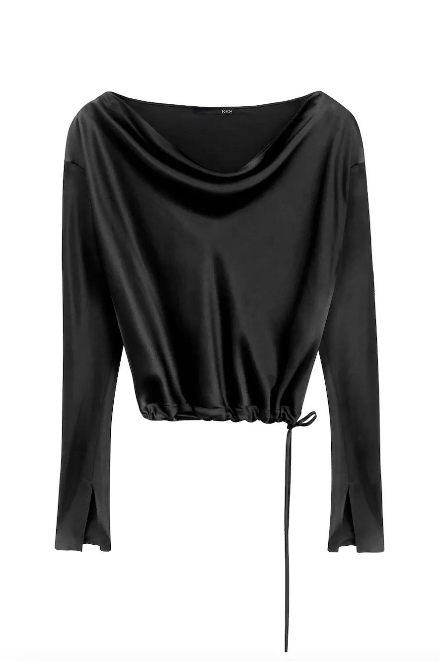 Salacia Long Sleeve Blouse - Black