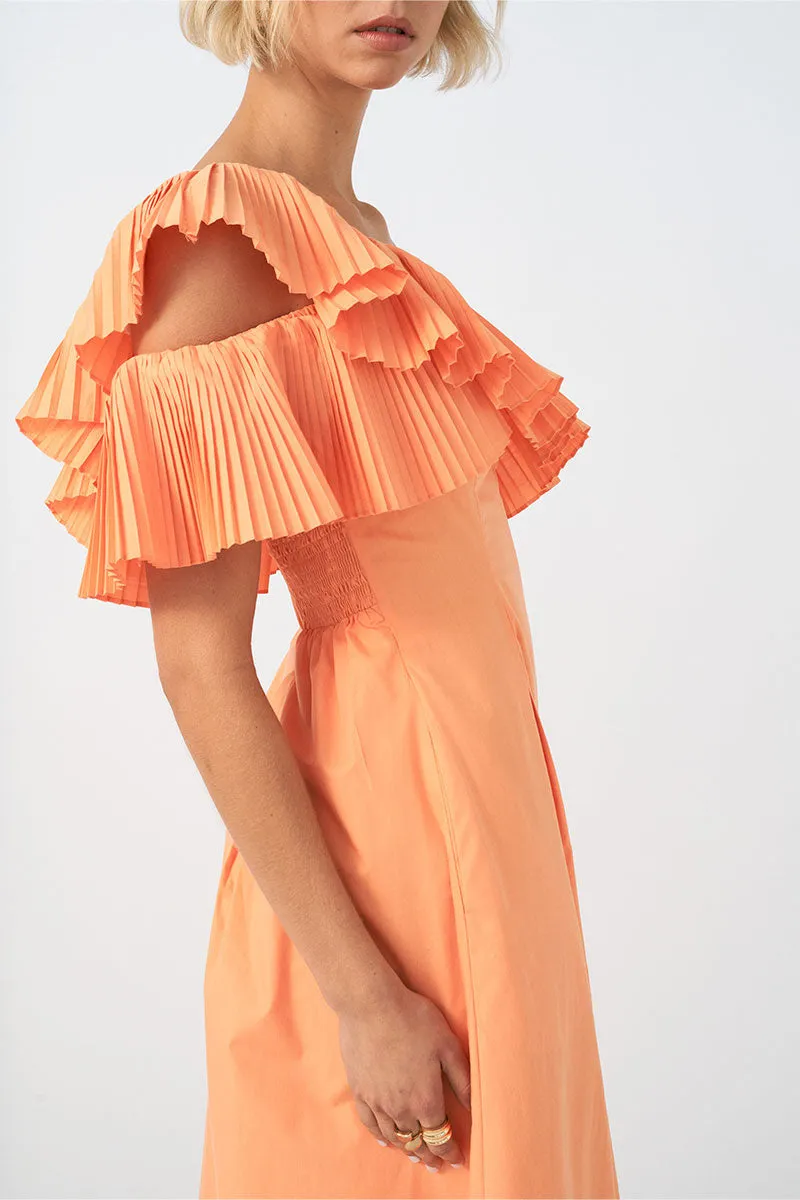 Sovere - Bliss Midi Dress in Soft Orange