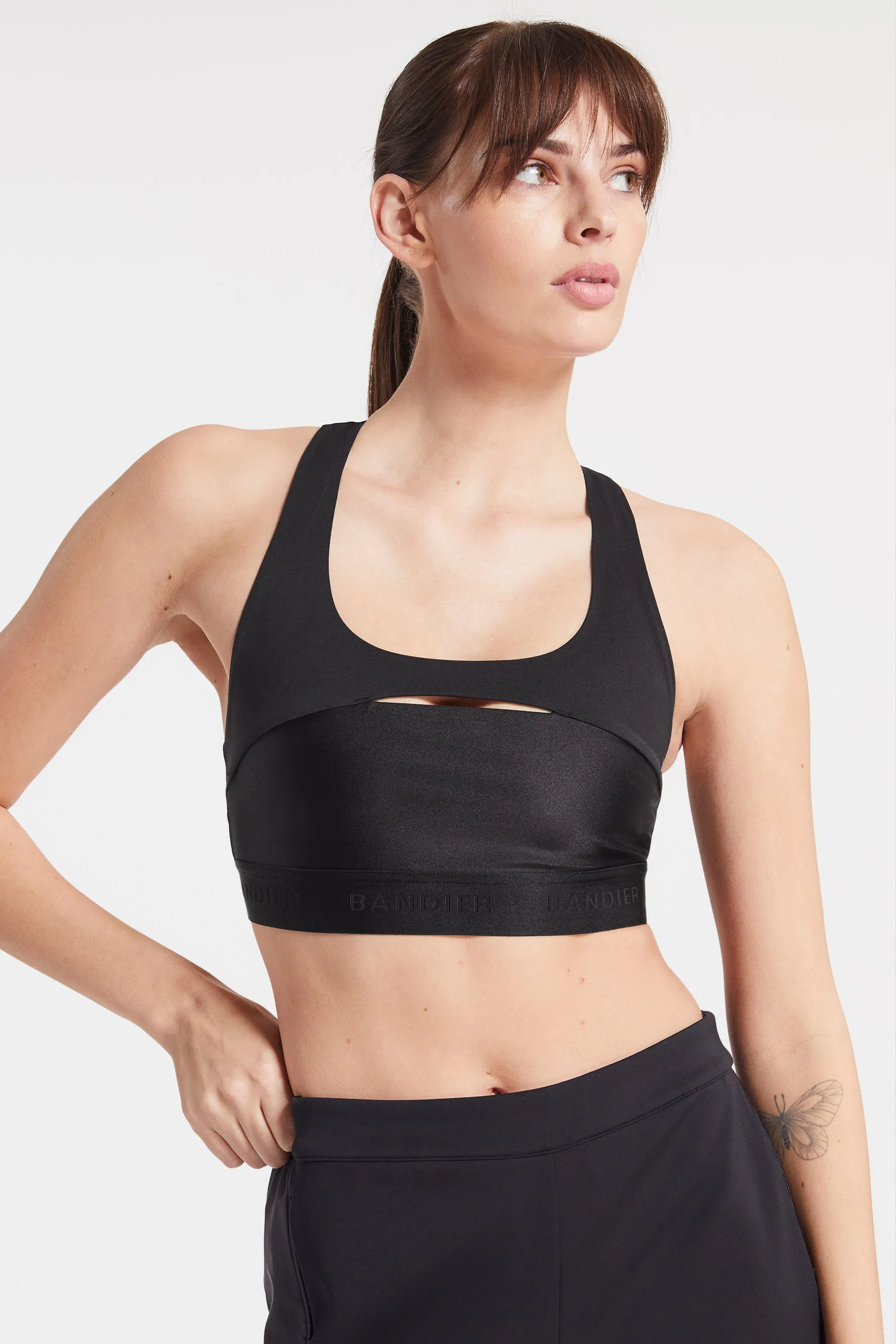 Sport Logo Bra - Black