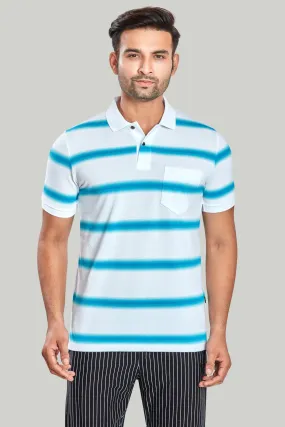 Stripe Pique Polo