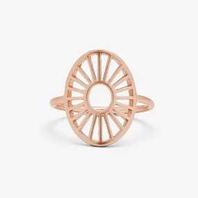 Sunburst Ring Rose Gold - Size 6