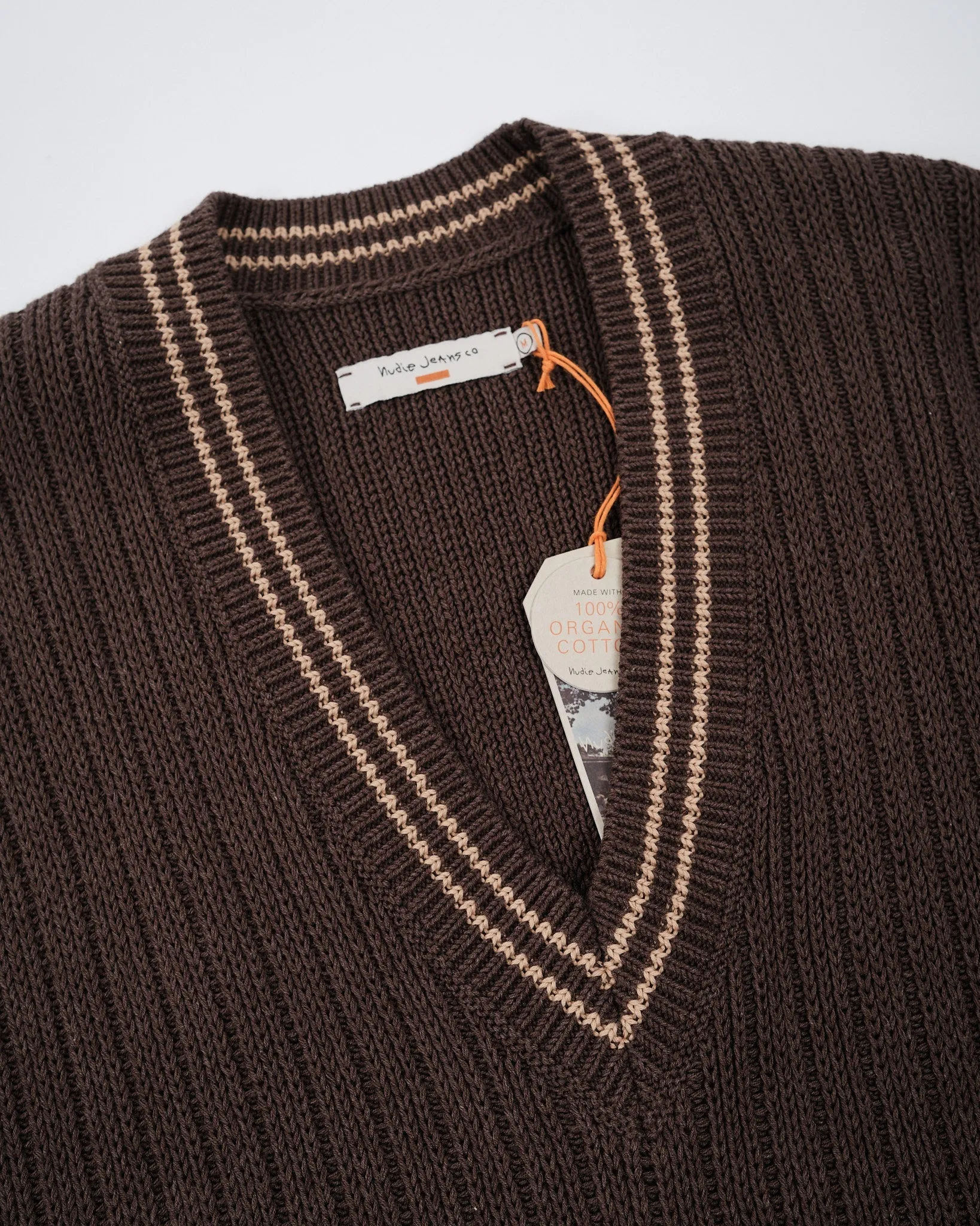 Sverre Knitted Vest Brownmelange