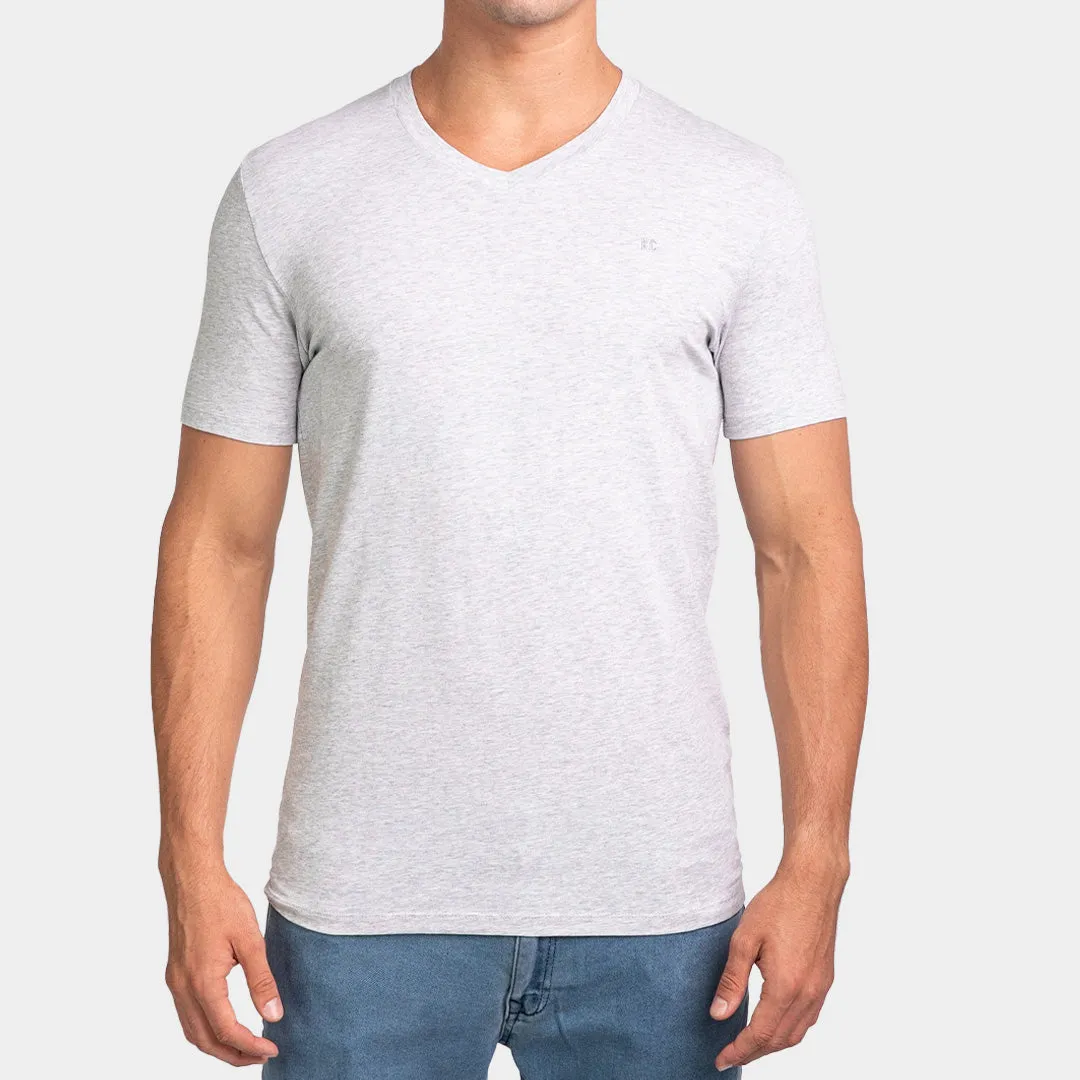 T-Shirt Básico Cuello V Para Hombre