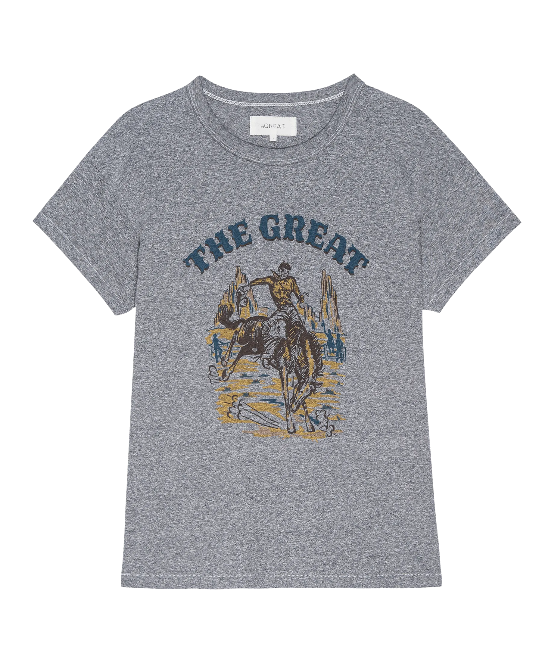 The Boxy Crew. Graphic -- Heather Grey with Rodeo Graphic