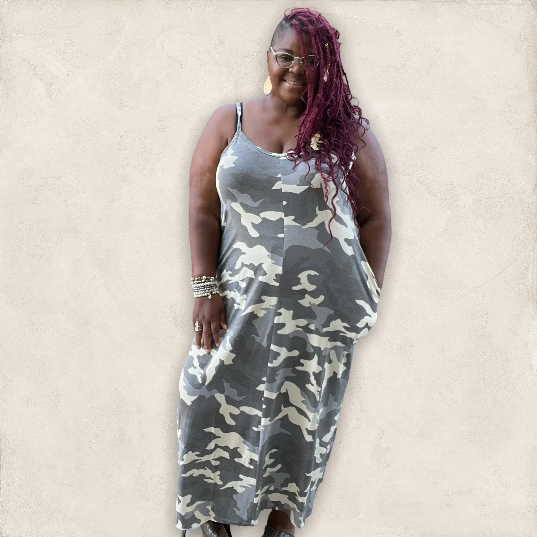 The Kami Camo Maxi Dress