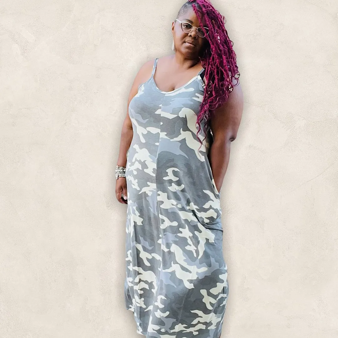 The Kami Camo Maxi Dress