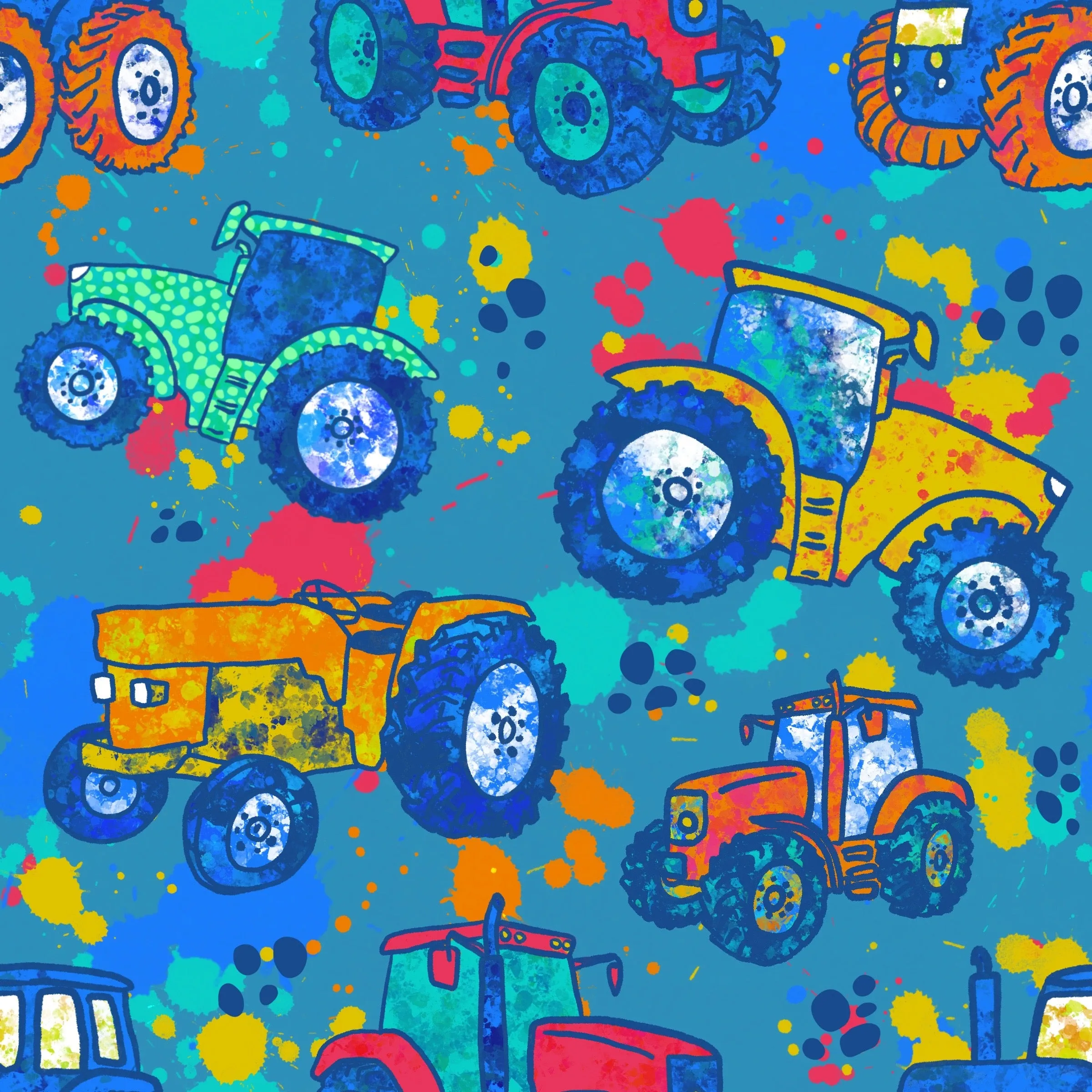 Tractor Backpack - Doodle Tractor