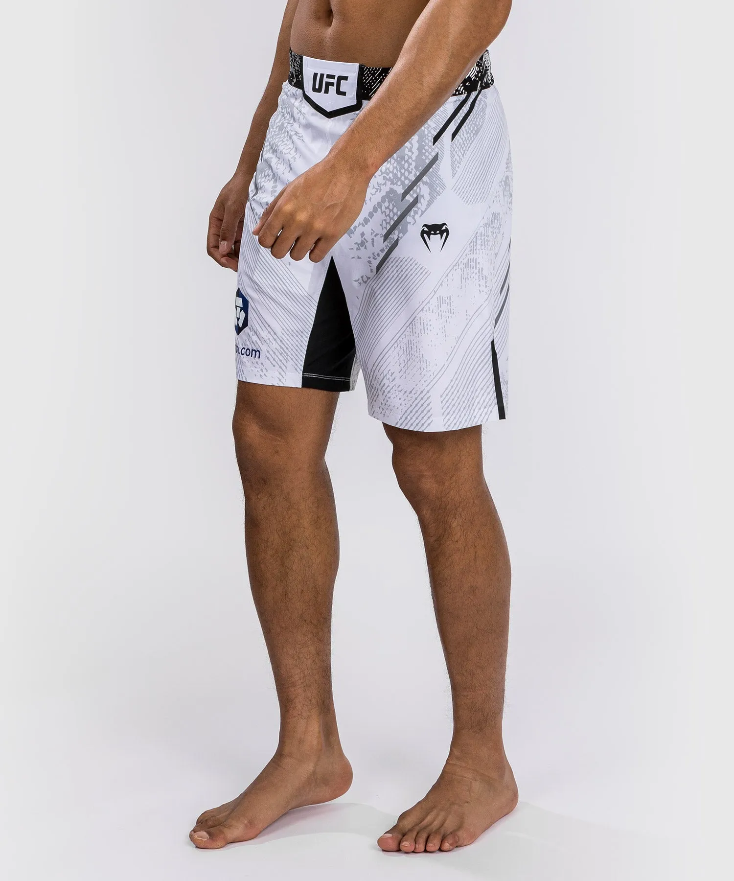 UFC Adrenaline by Venum Authentic Fight Night Men's Fight Short - Long Fit - White