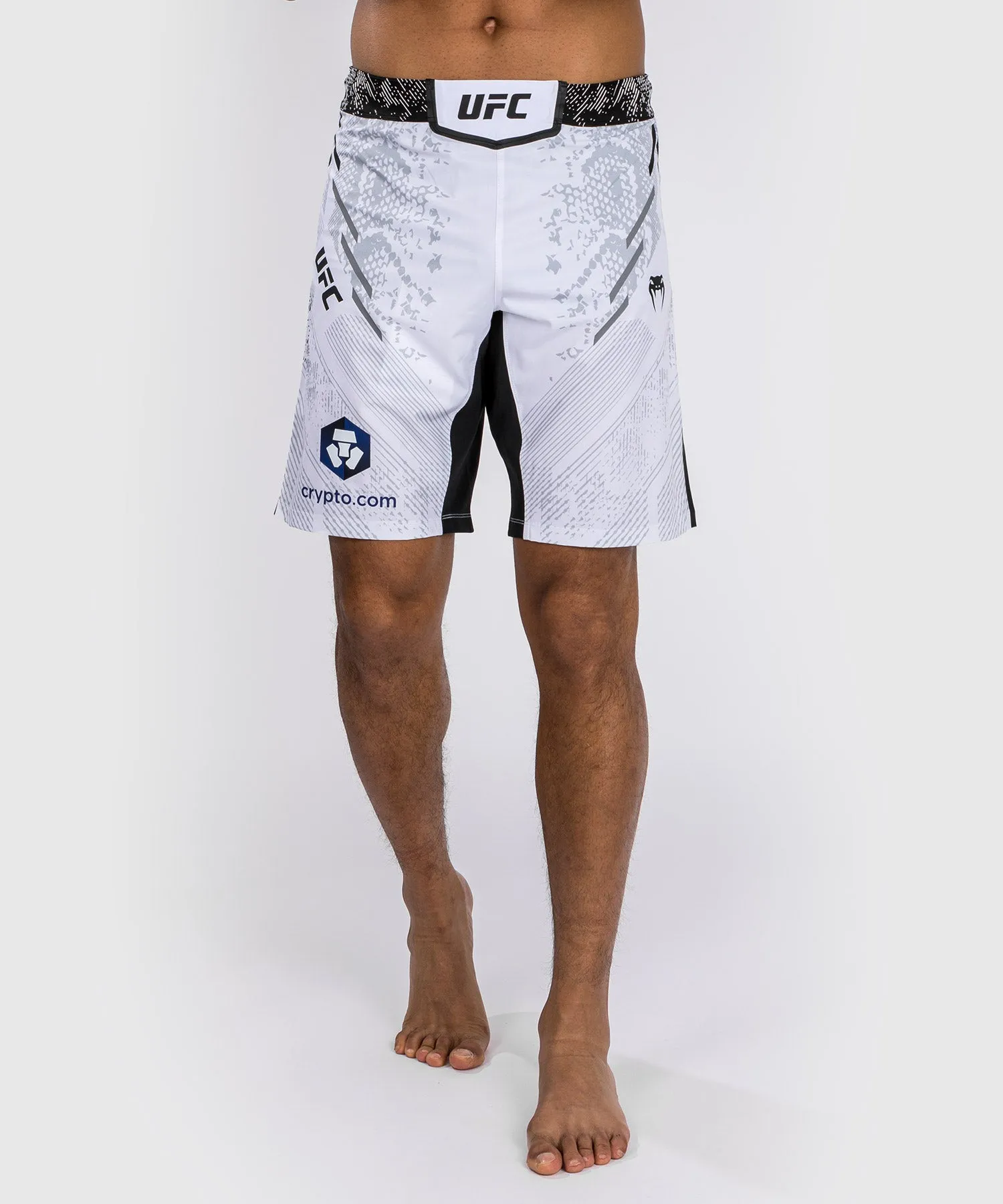 UFC Adrenaline by Venum Authentic Fight Night Men's Fight Short - Long Fit - White