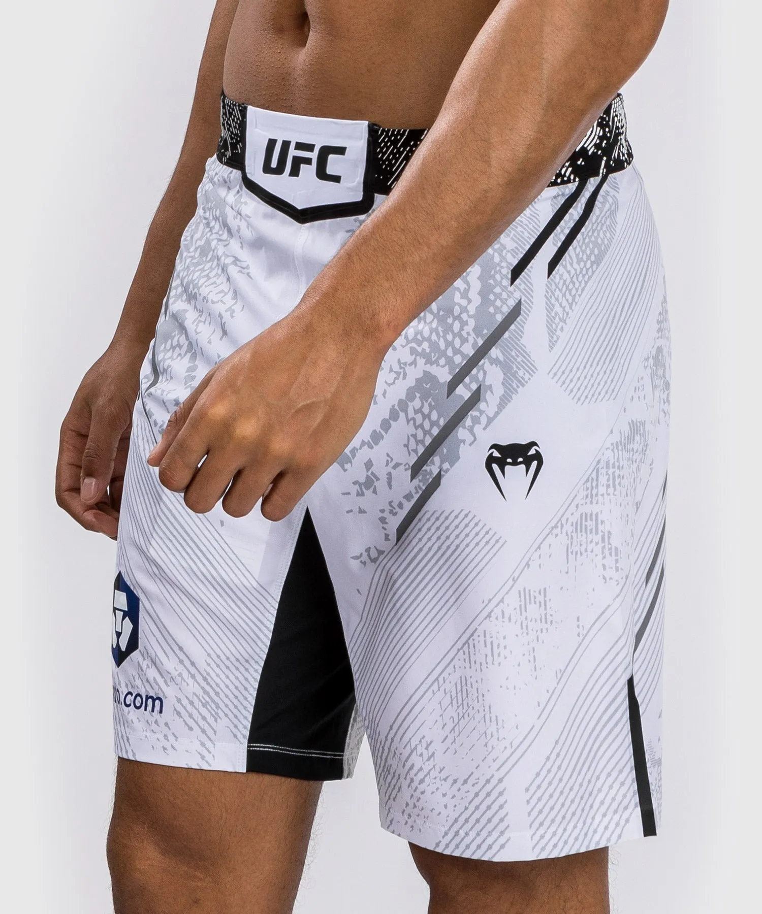 UFC Adrenaline by Venum Authentic Fight Night Men's Fight Short - Long Fit - White