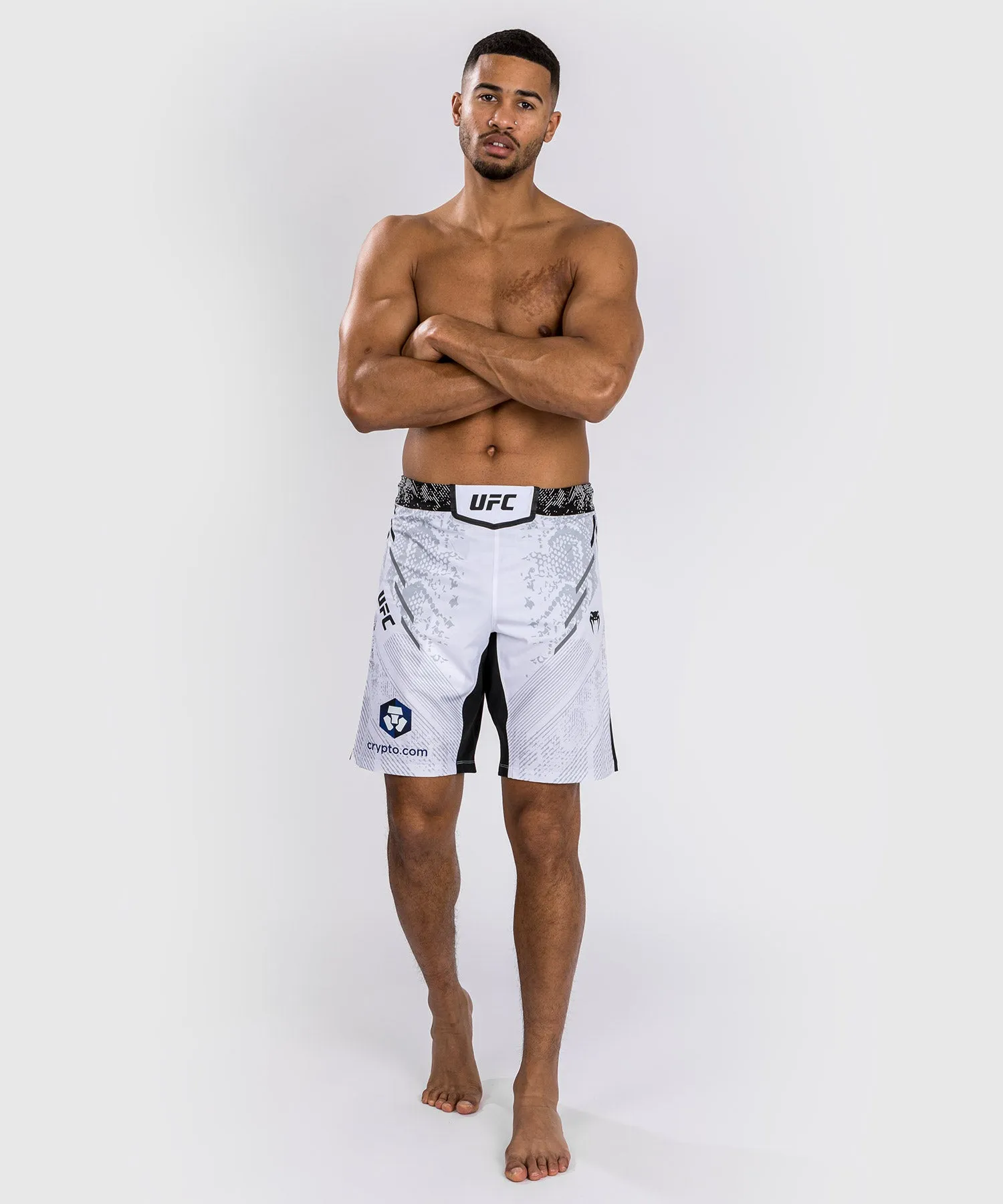 UFC Adrenaline by Venum Authentic Fight Night Men's Fight Short - Long Fit - White