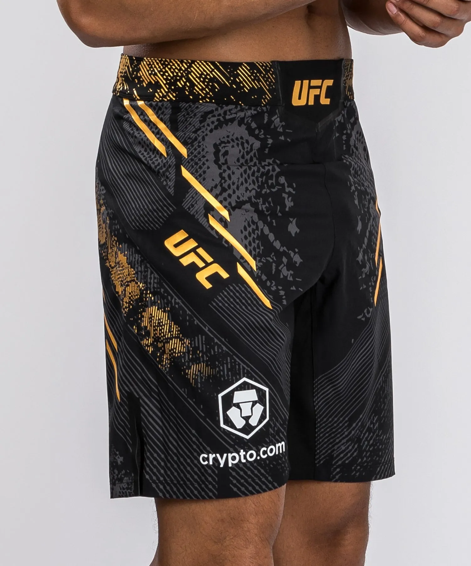 UFC Autenthic Adrenaline Fight Night By Venum Men Fightshort Long Fit  - Black/Gold