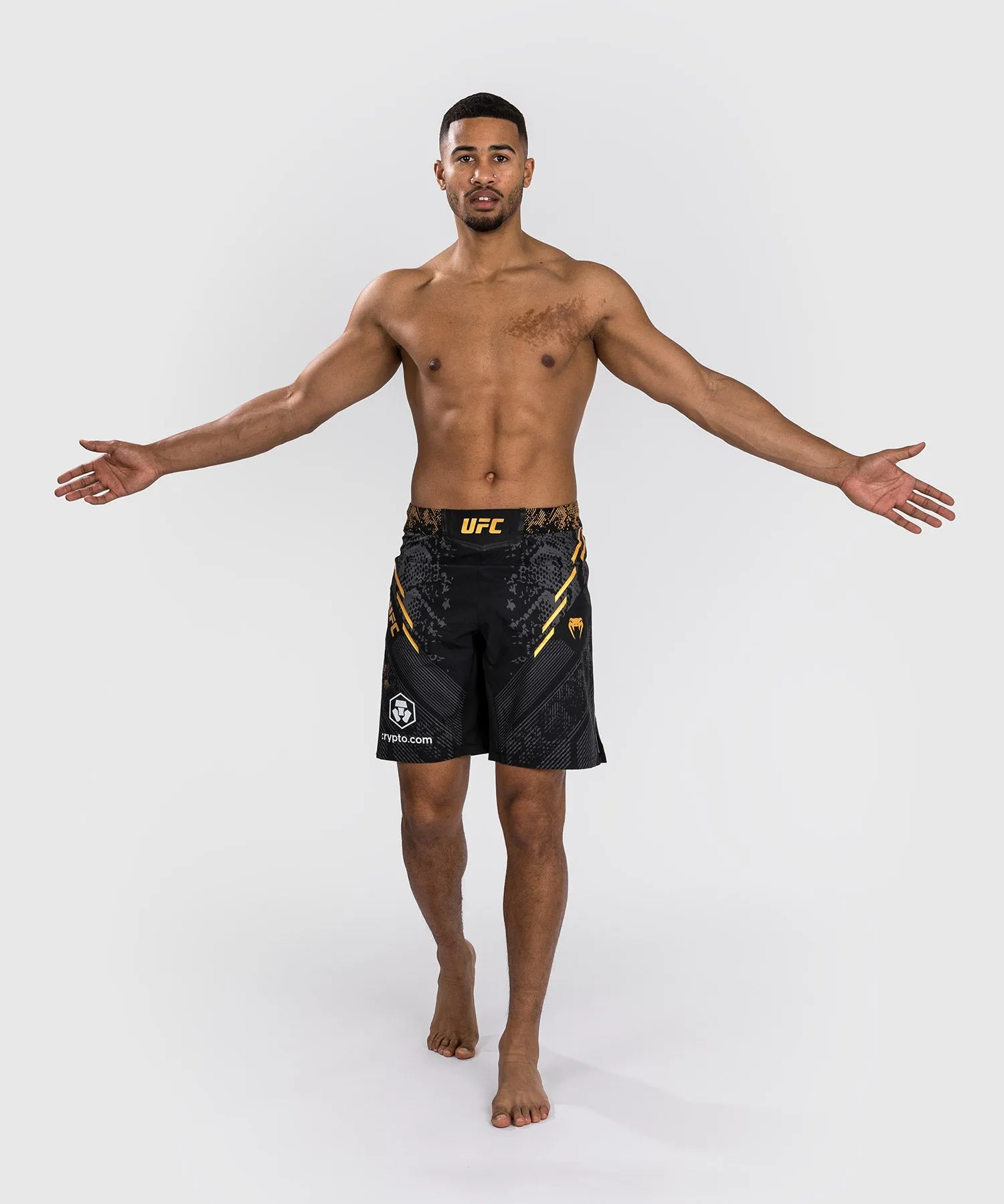 UFC Autenthic Adrenaline Fight Night By Venum Men Fightshort Long Fit  - Black/Gold