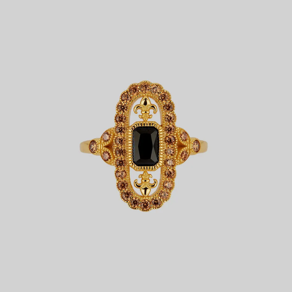 VANYA. Vampesque Black Onyx Ring - Gold