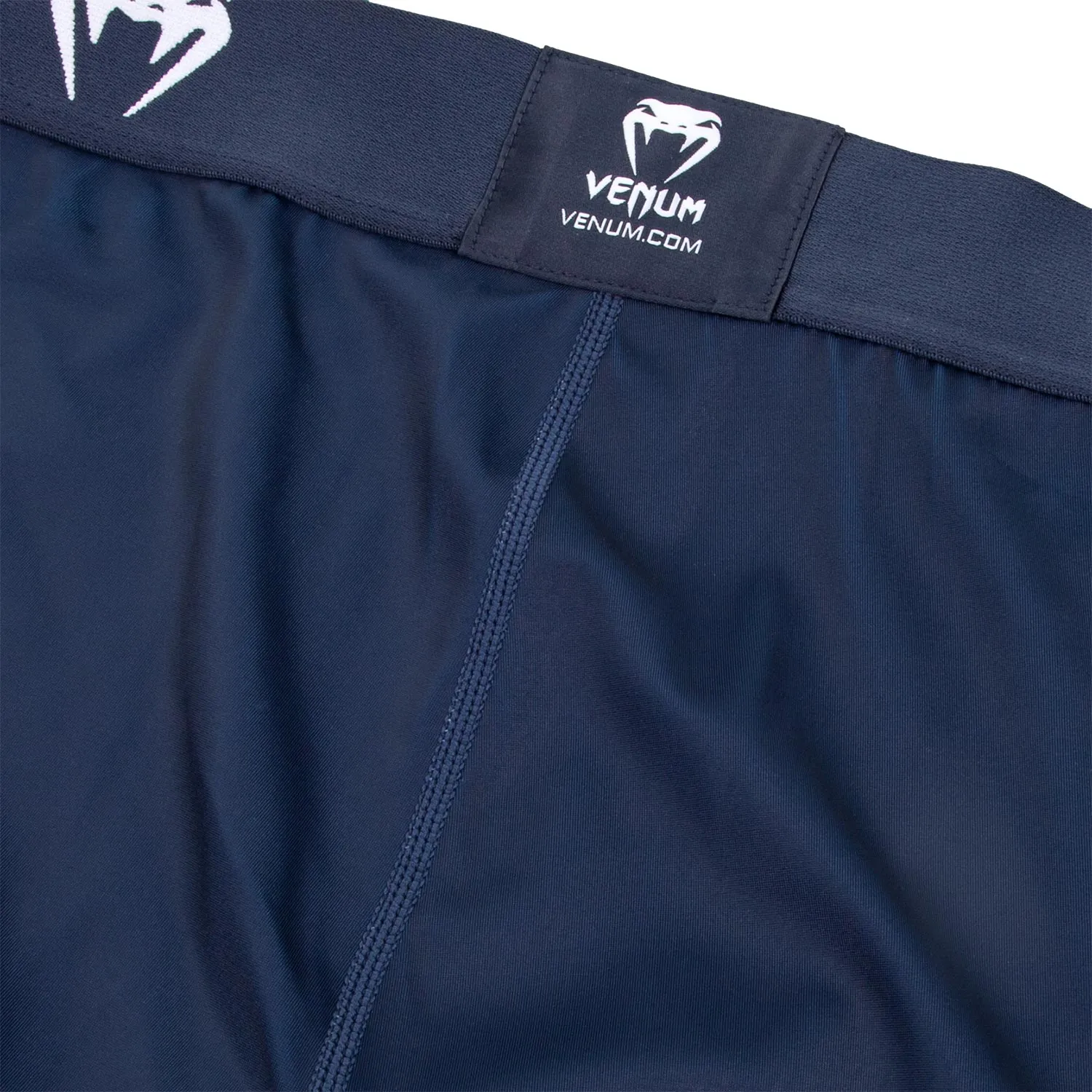 Venum Signature Compression Tights - Navy Blue/White