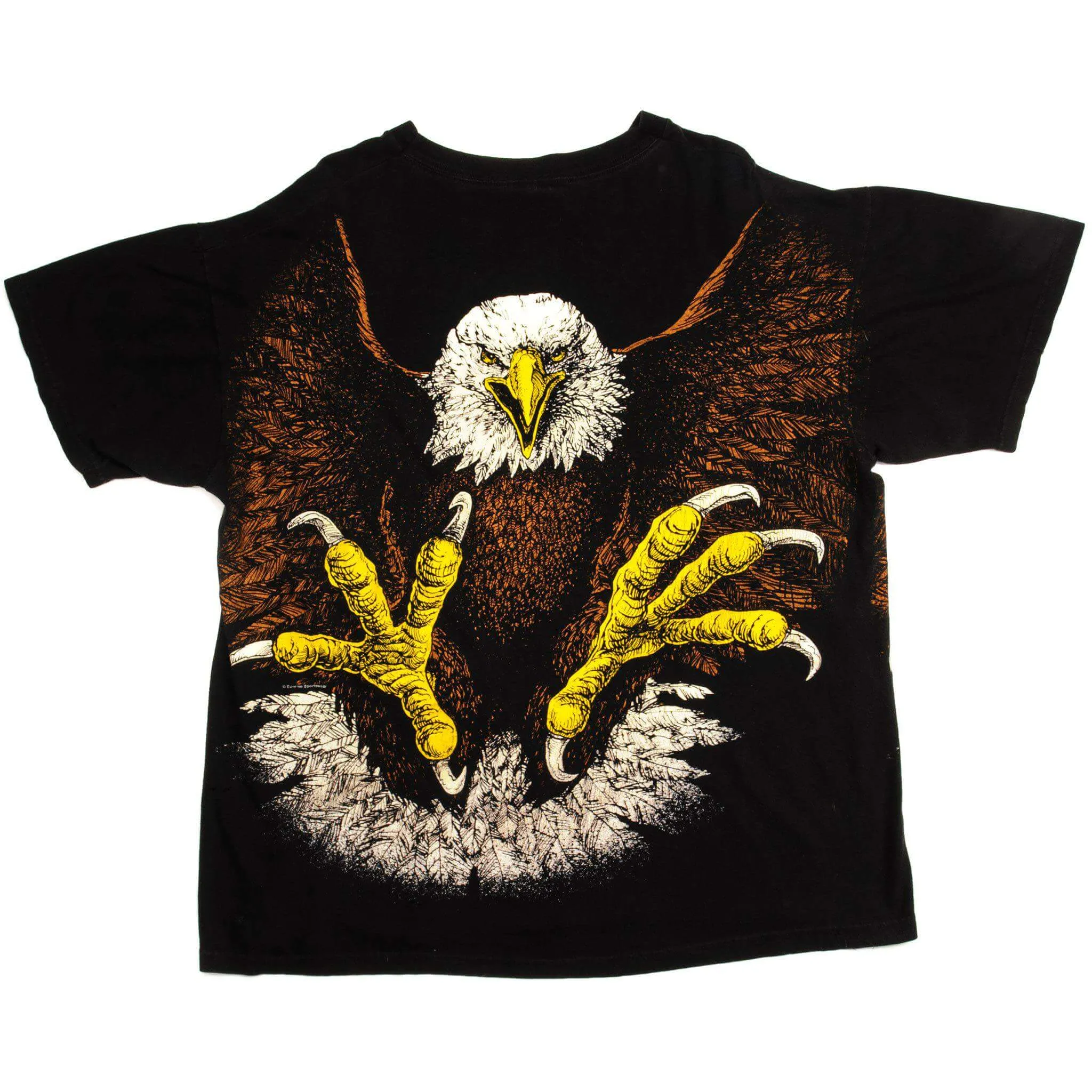 VINTAGE BALD EAGLE ALL OVER PRINT TEE SHIRT SIZE XL