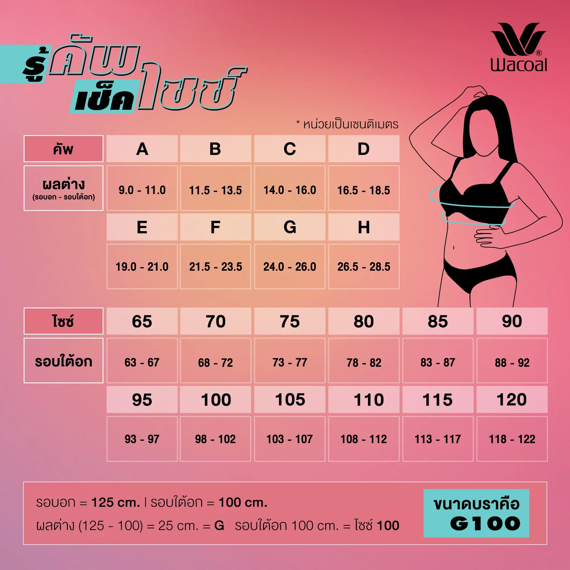 Wacoal Curve Diva บราไซซ์ใหญ่สำหรับสาวพลัสไซซ์ รุ่น WXQ101 สีเบจ (BE)