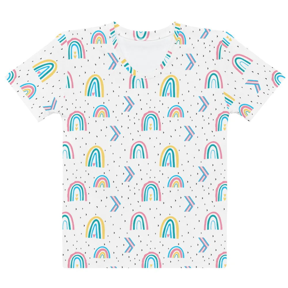 Women's All Over Pride Rainbow T-Shirt