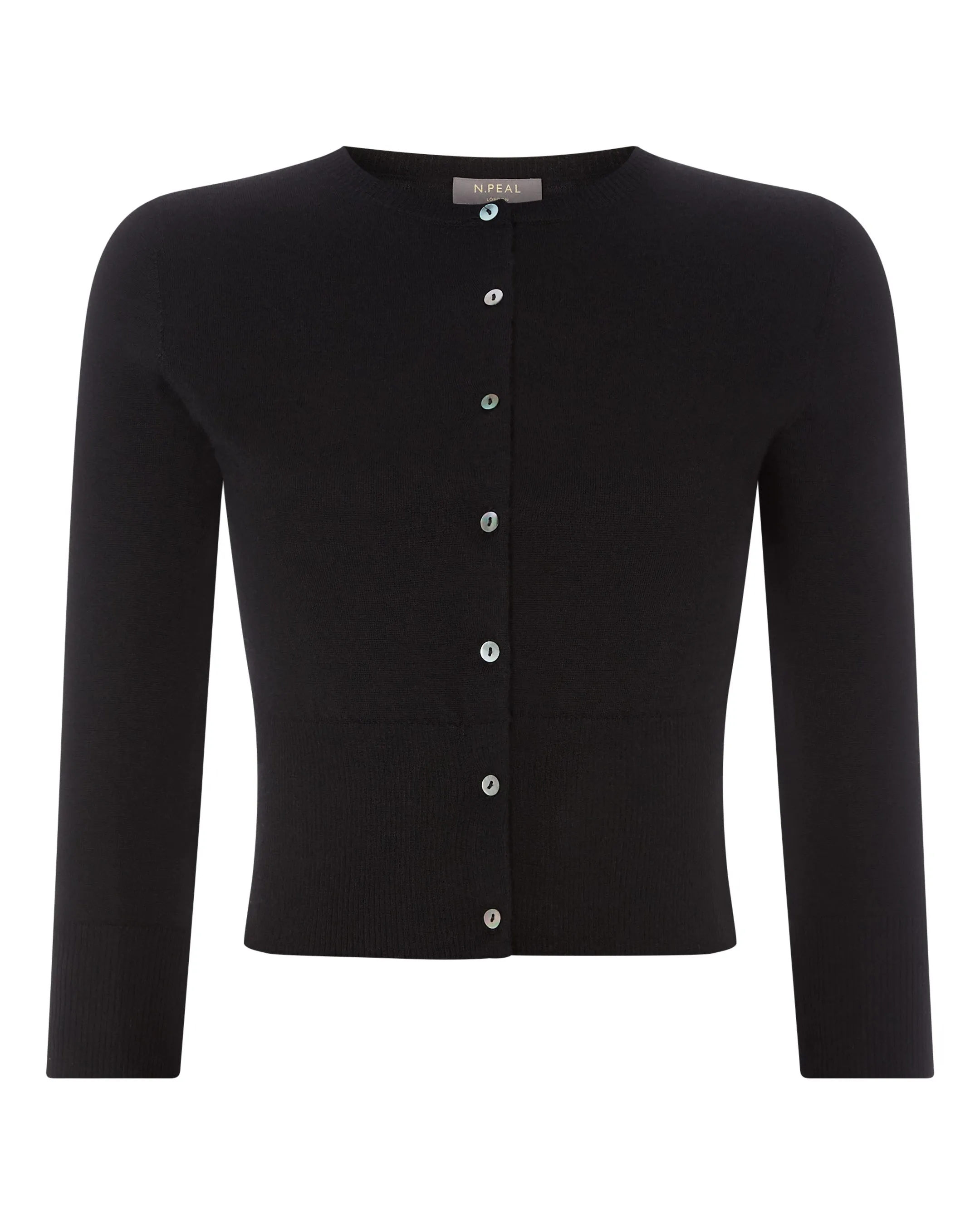 Women's Darcie Superfine Cashmere Cropped Cardigan Black